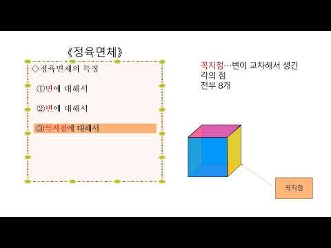 4th grade _ Cube _ Characteristics of solid figures (Korean version)