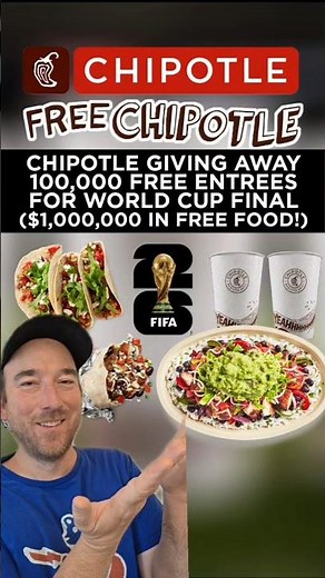 How to Get FREE Chipotle During the World Cup Final ⚽️🔥 #chipotle #worldcup