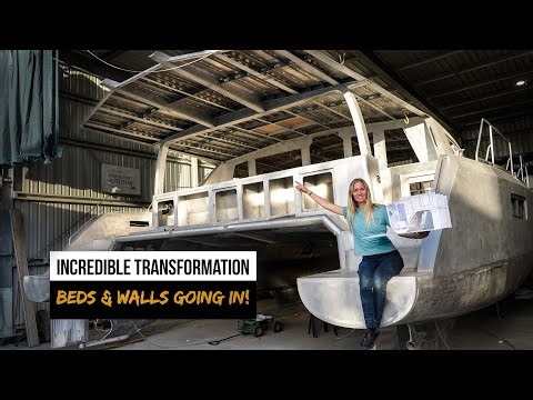 HUGE MILESTONE! Our First Cabin Comes to Life 🤯 (Custom Aluminum Catamaran Build Part 29)