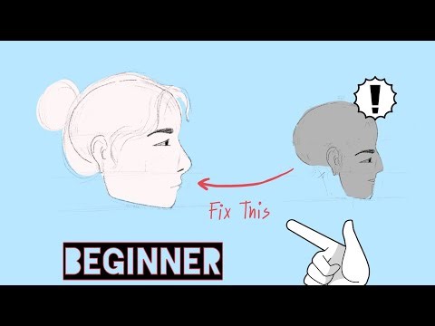 Drawing for beginners step by step | workshop | side face