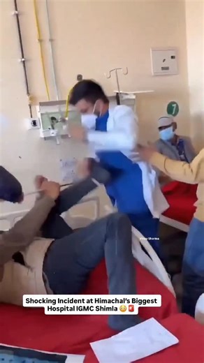 Vinay Sharma on Instagram: "A shocking incident was reported from Indira Gandhi Medical College and Hospital (IGMC), Shimla, where a dispute between a doctor and a patient allegedly escalated into a physical altercation inside a hospital ward. The incident has sparked outrage after a video of the clash surfaced on social media. The patient has been identified as Arjun Panwar, a teacher from Shimla, who had visited IGMC after complaining of breathing-related problems. He reportedly underwent a me