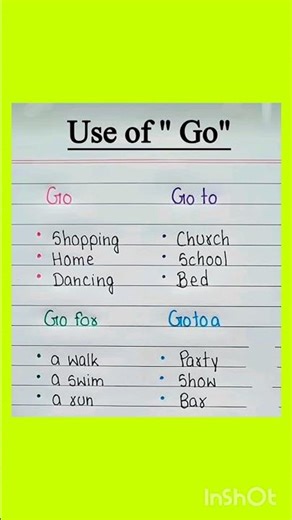 Use Of "Go" 🔥