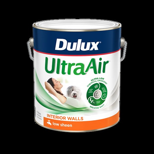 Dulux 4L Interior Paint UltraAir Low Sheen Vivid White - 4L