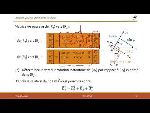 Mécanique Rationnelle - Correction TD1 Chapitre 4, Cinématique du solide rigide
