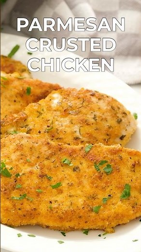 Parmesan Crusted Chicken #recipe #recipes #chickenrecipes #chicken #parmesanchicken #chickenparm