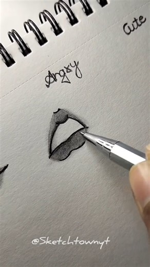 Sketchtownyt on Instagram: "Drawing Lips Happy, Angry, Cute #tutorial #lips #sketch #howtodraw #drawing"