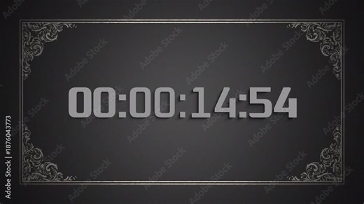 countdown 10 minute animation, intros and retro design and classic style speed up 4k video