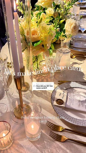 Create Elegant DIY Linen Place Cards Under $1 Each