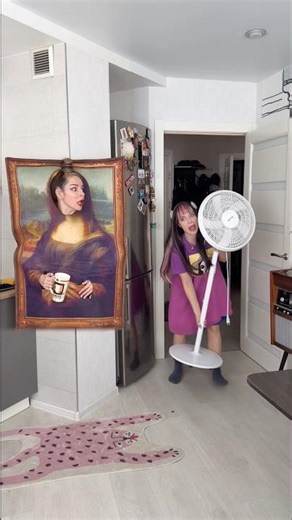 Magic painting and fan 😂💨 #shorts