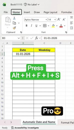 Automate Date in Excel #excel #spreadsheet #exceltips #dataextractor #microsoftexcel #googlesheets
