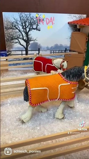 🤍👉🏻 Quick and easy set up for the day ❄️📸 #schleich #schleichhorses