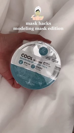 just put the mask powder into a small bowl slowly add water until it’s a good consistency! #maskhacks #kbeauty #skincaremask #modelingmask