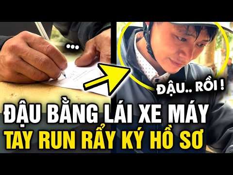 Khoảnh khắc chàng trai KÝ VÀO TỜ GIẤY THI ĐẬU bằng lái xe máy khiến nhiều người VUI LÂY | Tin 3 Phút