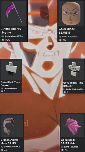 Goku Black Outfit in Roblox - Dragon Ball Roblox Cosplay