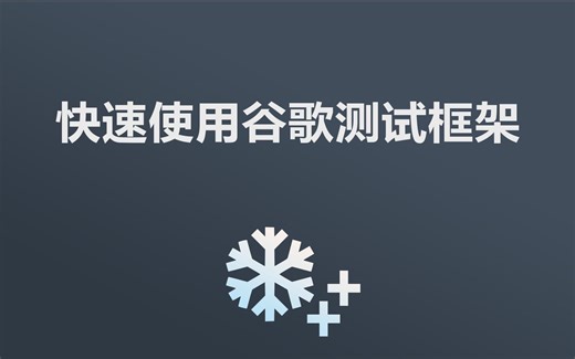如何快速使用谷歌测试框架？