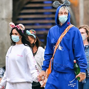 Megan Fox and Machine Gun Kelly Adorably Match for Disneyland Date
