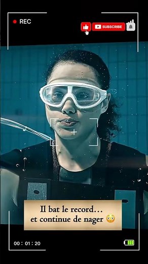 He breaks the record… and keeps swimming 😳 #apnea #pool #record #incredible #sport #challenge