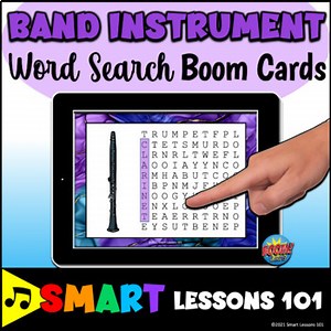 BAND INSTRUMENT WORD SEARCH Boom Cards™ Music Activity Instrument Game Google™