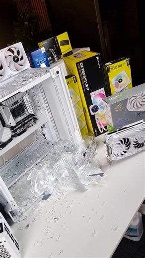134K views · 1.2K reactions | Glass shattered, but the vision didn’t  Gaming PC Build ► SPECS: ◄ CORSAIR 6500 CASE CORSAIR MP700 NVME CORSAIR MP600 ELITE NVME CORSAIR QX 120 FANS CORSAIR RX120 FANS CORSAIR DOMINATOR TITANIUM RAM ICUE H150I ELITE LCD XT COOLER Z790 MAXIMUS APEX MOTHERBOARD I7 13700K CPU STRIX RTX 3080 GPU CORSAIR RM850 PSU #gamingpc #pcgaming #gaming #pc #pcbuilding | Designs By IFR | Facebook