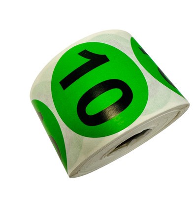 Inventory Control Numbers Labels – Number 10 (Ten) 2" Peel & Stick 500 Stickers | eBay