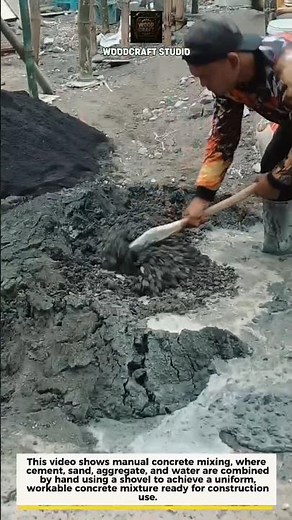 Manual Concrete Mixing by Hand | Traditional Construction #Concrete #Construction #DIY