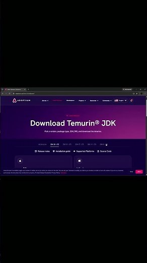 #shorts Install Eclipse Temurin OpenJDK 21 (LTS) on Windows 11 | JAVA_HOME & PATH Setup