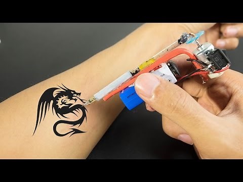 How To Make Tattoo Machine at Home - Very Easy and Simple (Homemade Tattoo Gun with DC Motor)