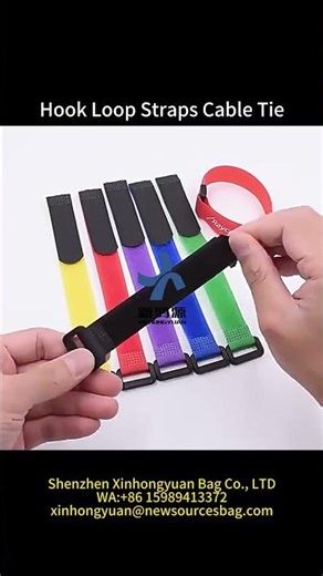 Velcro hook loop straps used for storing and bundling cables. #hookloopstrap #cabletie #velcrostrap