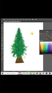 Christmas Tree Design in Adobe Illustrator 🎄🔥 | Illustrator Tutorial #shorts #graphics #illustrator