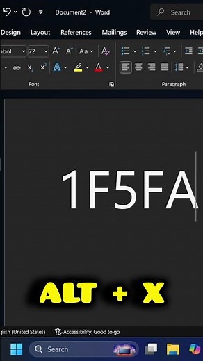 🗺️ MS Word Map Emoji Shortcut | Easy Alt + X Trick! | Map emoji