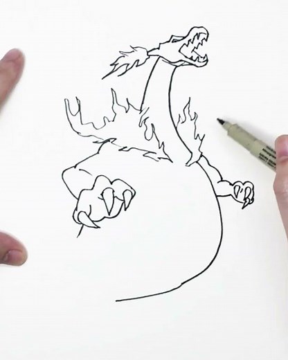How To Draw Pokemon Gigantamax Charizard #charizard #howtodraw #drawing #draweasy #drawtutorial