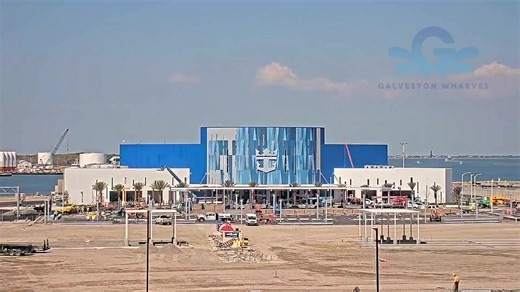 Watch this breathtaking transformation as the exterior of Royal Caribbean Cruise Line's cruise terminal at Pier 10 nears completion. Just one month until the Allure of the Seas sails from our new third terminal! #royalcaribbean #cruisegalveston | PORT OF GALVESTON
