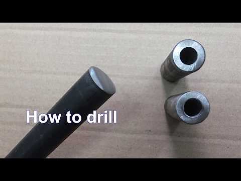 How to drill centered hole in a rod - Homemade idea