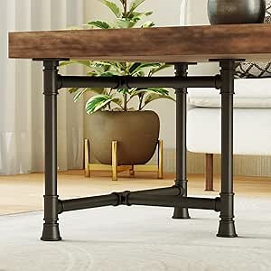 Metal Coffee Table Legs 16 Inch, Black Bench Legs, Heavy Duty Furniture Desk Chair Legs Set of 2, DIY Coffee Table Base