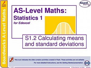 AS-Level Maths: Statistics 1 for Edexcel - SlideServe