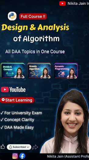 Complete Design & Analysis of Algorithm Course |Greedy, DP, Divide & Conquer | University Exam Ready