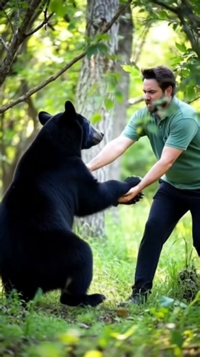 #Bear vs #man #wild #fight #forest