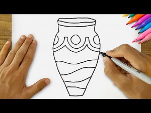 How to Draw a Vase Very Easily? Step by Step Vase Drawing