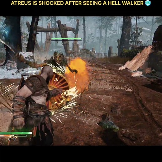 Atreus is Shocked After seeing a Hell walker | #shorts