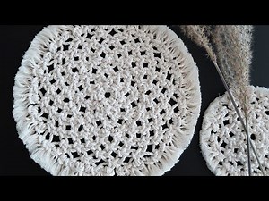 DIY Macrame Tablecloth & Coaster / Macrame lace tutorial / 마크라메 레이스 마크라메 코스터 & 라운드 매트