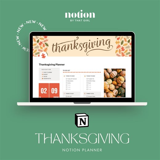 Thanksgiving Planner, Budget and Meal Template (notion) - Etsy