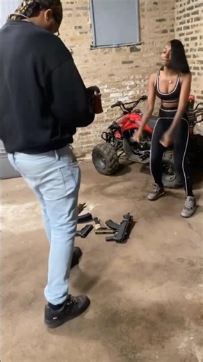 G Ravon shooting new music video behind-the-scenes footage #viral #chicago #diss #guns #switch