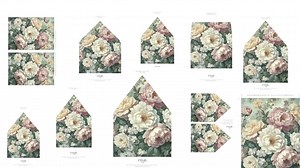 Printable Envelope Liner and Vellum , Printable Wedding, Wedding, Vintage Fine Art, Peonies - Etsy