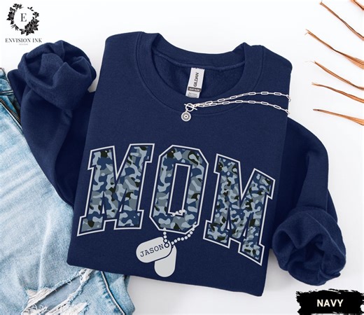 Personalized Navy Mom Sweatshirt, Custom Navy Mom Graduation Gift - Etsy
