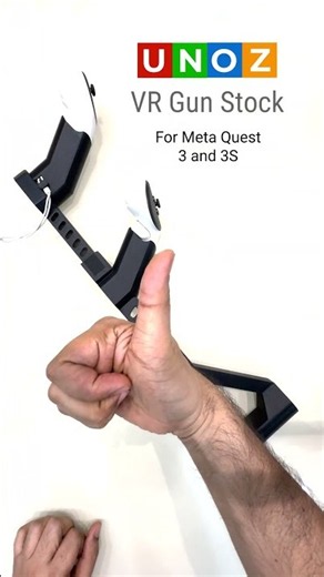 UNOZ VR GUN STOCK MOUNT for Meta Quest 3 and 3S