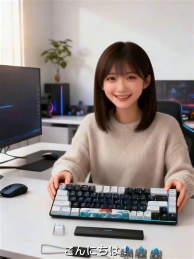Discover the HXSJ メカニカルゲーミングキーボード in this realistic 45–60s review! Watch as a friendly Japanese woman demonstrates the 68-key compact layout, soft blue backlighting, and smooth typing with tactile blue switches. See the detachable Type-C cable and USB-A connection up close. Perfect for Windows, Mac, and laptops, this mini wired keyboard combines style, comfort, and functionality. #HXSJKeyboard #MechanicalKeyboard #GamingKeyboard #68KeyKeyboard #BlueSwitch #CompactKeyboard #USBKeyboard #PCGaming 