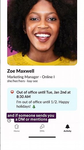 How to set your out of office status in Slack #SlackTips