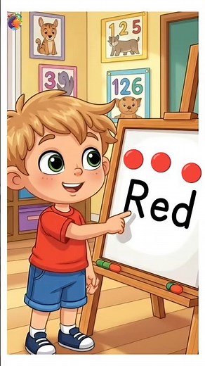 Spell the color R-e-d #spelling #kidslearning #colors
