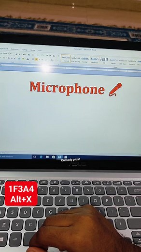 Microphone 🎤 Symbol in Ms Word Shortcut key | Computer tricks and tips --- #msword #computer #comedyplus1 #viralreels #technology #tech #comedyplus1 #asmr #viralshort #learnwithreels | Comedy plus1