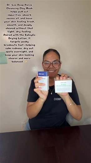 Dr. Leo Deep Pores Cleansing Clay Mask helps pull out impurities, absorb excess oil, and leave your skin feeling fresh, smooth, and deeply cleaned without that tight, dry feeling. Paired with the Salicylic Drying Lotion, it targets pesky breakouts fast—helping calm redness, dry out spots overnight, and keep your skin looking clearer and more balanced. ✨@Dr.Leo-USA #fyp #sahm
